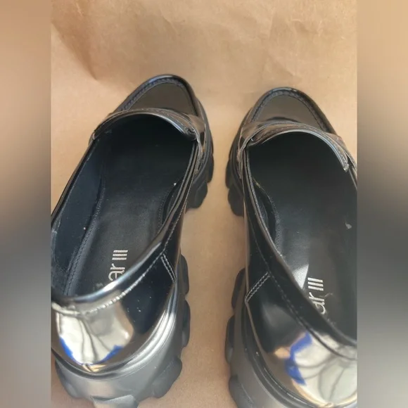 Bar III Black Platform Loafers Shoes Size 10 M - Picture 5 of 12